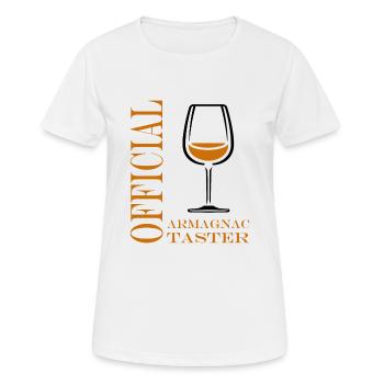 Official armagnac taster - Women's Breathable T-Shirt - white - Front - AI Model Female 172 dark (172cm)