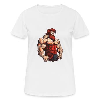 Bodybuilder Muscles Workout Gym - Women's Breathable T-Shirt - white - Front - AI Model Female 172 dark (172cm)