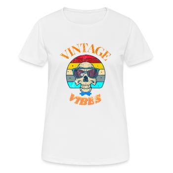 T-Shirt-Design Vintage-Vibes - Frauen T-Shirt atmungsaktiv - Weiß - Vorne - AI Model Female 172 dark (172cm)