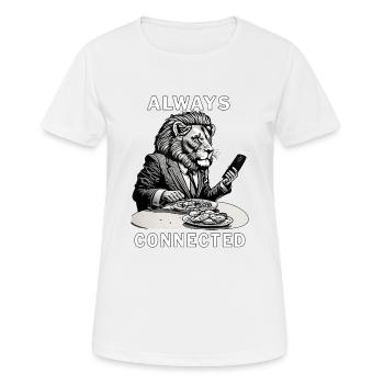 LEOWE SMARTPHONE TOUJOURS CONNECTÉ - T-shirt respirant Femme - blanc - Devant - AI Model Female 172 dark (172cm)