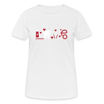 Liebe Dentalhygieniker Zahnärztin Kieferorthopädie - Frauen T-Shirt atmungsaktiv - Weiß - Vorne - AI Model Female 172 dark (172cm)