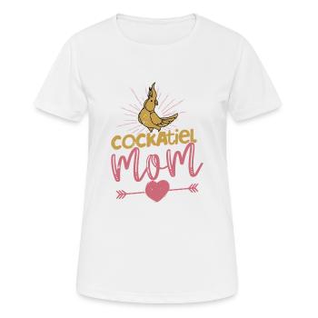 Cockatiel Mom Parrot Owner Bird Avian - Women's Breathable T-Shirt - white - Front - AI Model Female 172 dark (172cm)