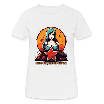 Mère Nature naturelle - T-shirt respirant Femme - blanc - Devant - AI Model Female 172 dark (172cm)