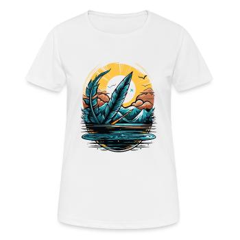 La puissante plume de l’écriture - T-shirt respirant Femme - blanc - Devant - AI Model Female 172 dark (172cm)
