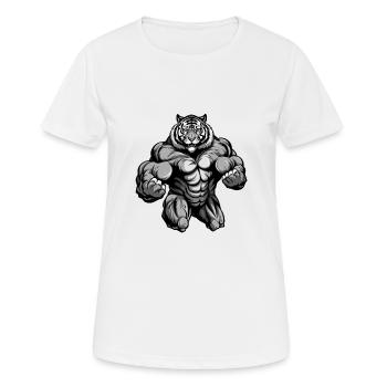 Gymnase d’entraînement Tiger Muscles - T-shirt respirant Femme - blanc - Devant - AI Model Female 172 dark (172cm)