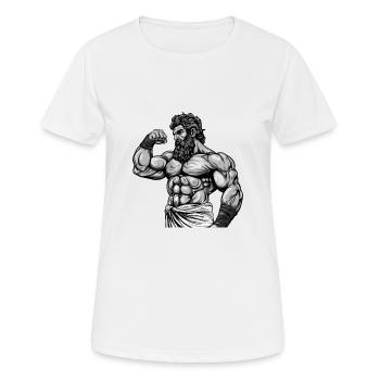 Bodybuilder Muscles Workout Gym - T-shirt respirant Femme - blanc - Devant - AI Model Female 172 dark (172cm)