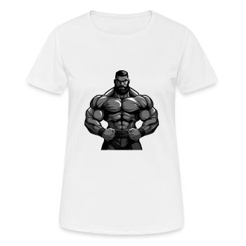 Homme Muscles Musculation - T-shirt respirant Femme - blanc - Devant - AI Model Female 172 dark (172cm)