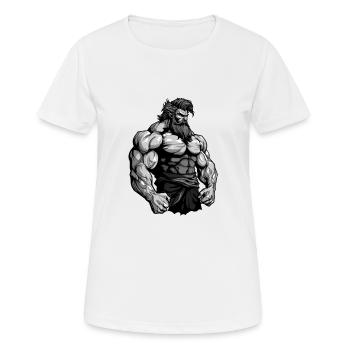 Bodybuilder Muscles Workout Gym - Women's Breathable T-Shirt - white - Front - AI Model Female 172 dark (172cm)