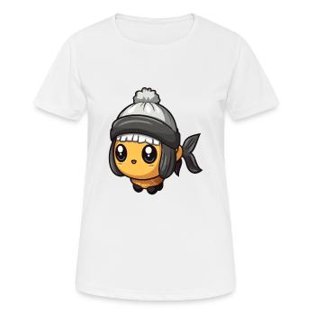 Fisch Winter Comic Niedlich - Frauen T-Shirt atmungsaktiv - Weiß - Vorne - AI Model Female 172 dark (172cm)
