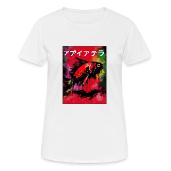 Affiche de poisson japonais - T-shirt respirant Femme - blanc - Devant - AI Model Female 172 dark (172cm)