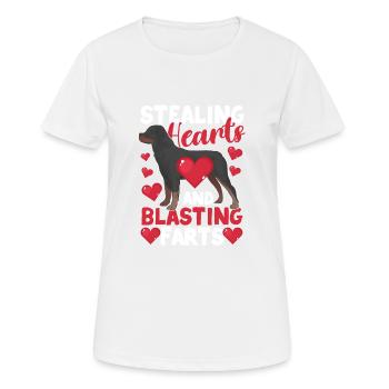Stealing hearts and blowing up farts - Women's Breathable T-Shirt - white - Front - AI Model Female 172 dark (172cm)