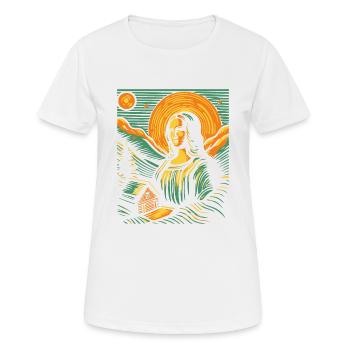 L’art et les Alpes : la cabane d’alpage et la nature Lisa - T-shirt respirant Femme - blanc - Devant - AI Model Female 172 dark (172cm)