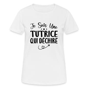 Je Suis Une Tutrice Qui Déchire - T-shirt respirant Femme - blanc - Devant - AI Model Female 172 dark (172cm)