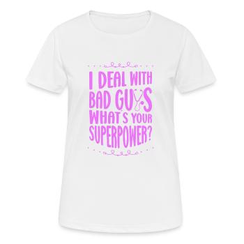Correctional Nursing Deal With Bad Guys Gift - Women's Breathable T-Shirt - white - Front - AI Model Female 172 dark (172cm)