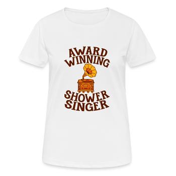 Award Winning Shower Singer 4 - Frauen T-Shirt atmungsaktiv - Weiß - Vorne - AI Model Female 172 dark (172cm)