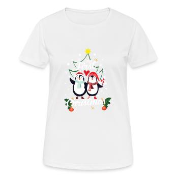 Penguins First Christmas Newborn - Women's Breathable T-Shirt - white - Front - AI Model Female 172 dark (172cm)
