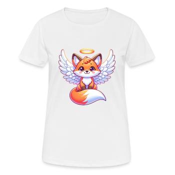Rotfuchs Engel Heiligenschein Flügel - Frauen T-Shirt atmungsaktiv - Weiß - Vorne - AI Model Female 172 dark (172cm)
