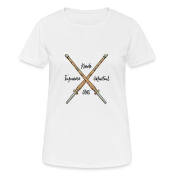 Arts Martiaux Japonais - Kendo - T-shirt respirant Femme - blanc - Devant - AI Model Female 172 dark (172cm)