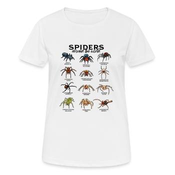 Araignées dans le monde - Araignées - T-shirt respirant Femme - blanc - Devant - AI Model Female 172 dark (172cm)