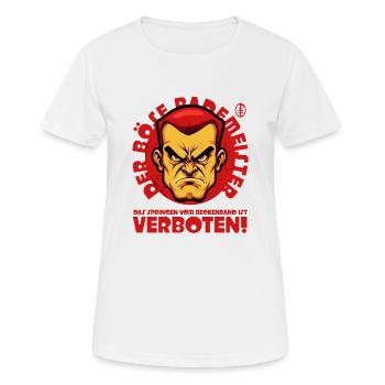 The evil lifeguard: Jumping at the edge of the pool is prohibited - Women's Breathable T-Shirt - white - Front - AI Model Female 172 dark (172cm)