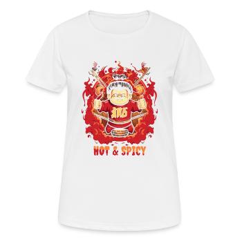 The Asian man is hot and spicy - Women's Breathable T-Shirt - white - Front - AI Model Female 172 dark (172cm)