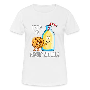 LET'S BE BISCUITS AND MILK - Women's Breathable T-Shirt - white - Front - AI Model Female 172 dark (172cm)