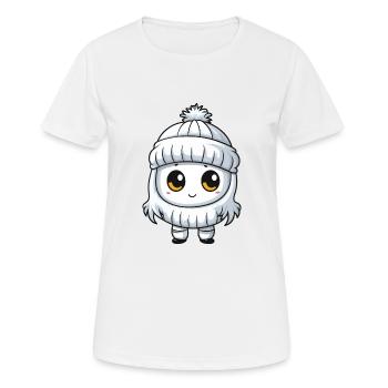 Winter Eskimo Comic Cute - Women's Breathable T-Shirt - white - Front - AI Model Female 172 dark (172cm)