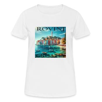 Rovinj Kroatien Adria Küste - Frauen T-Shirt atmungsaktiv - Weiß - Vorne - AI Model Female 172 dark (172cm)