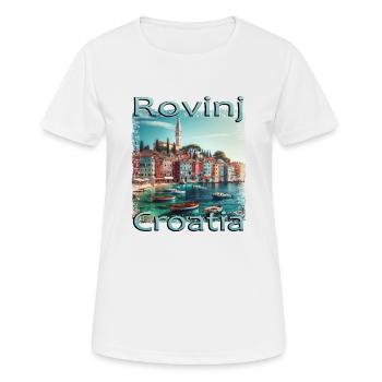 Rovinj Kroatien Adria Küste - Frauen T-Shirt atmungsaktiv - Weiß - Vorne - AI Model Female 172 dark (172cm)