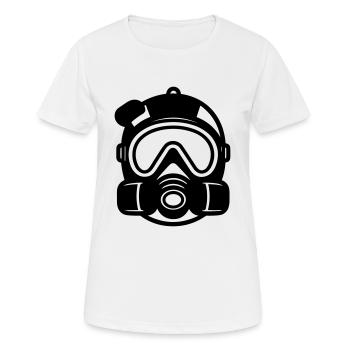 Masque a gaz - T-shirt respirant Femme - blanc - Devant - AI Model Female 172 dark (172cm)