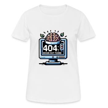 Erreur 404 Cerveau introuvable - T-shirt respirant Femme - blanc - Devant - AI Model Female 172 dark (172cm)
