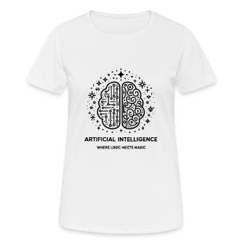 Artificial Intelligence Where Logic Meets Magic - Women's Breathable T-Shirt - white - Front - AI Model Female 172 dark (172cm)
