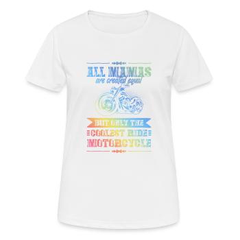 Meilleure moto de maman - T-shirt respirant Femme - blanc - Devant - AI Model Female 172 dark (172cm)