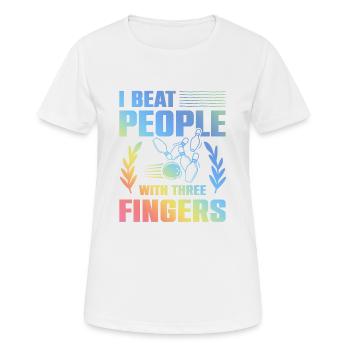 Dicton amusant de bowling - T-shirt respirant Femme - blanc - Devant - AI Model Female 172 dark (172cm)