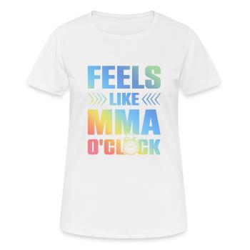 Formation MMA Arts Mixtes Techniques - T-shirt respirant Femme - blanc - Devant - AI Model Female 172 dark (172cm)