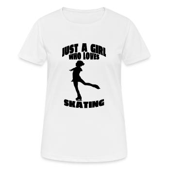Ice Skating Figure Skating Figure Skating - Women's Breathable T-Shirt - white - Front - AI Model Female 172 dark (172cm)