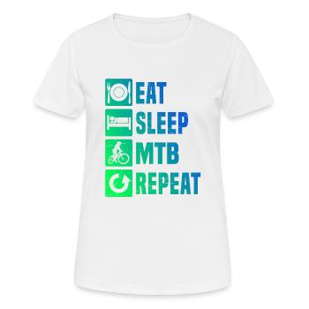 Cyclisme VTT Homme Vététiste Femme - T-shirt respirant Femme - blanc - Devant - AI Model Female 172 dark (172cm)