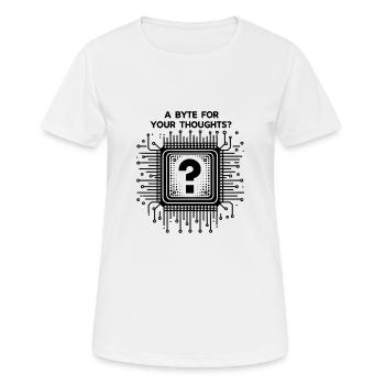 A Byte For Your Thoughts? - Women's Breathable T-Shirt - white - Front - AI Model Female 172 dark (172cm)