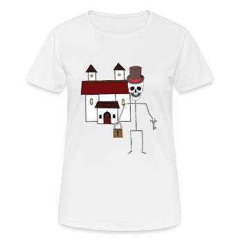 Schloss Geist Gespenst Mitternacht Gespenst Horror - Frauen T-Shirt atmungsaktiv - Weiß - Vorne - AI Model Female 172 dark (172cm)