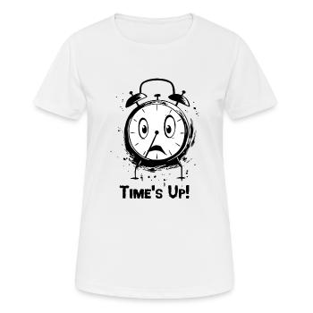 Time is up: Alarm clock - Women's Breathable T-Shirt - white - Front - AI Model Female 172 dark (172cm)