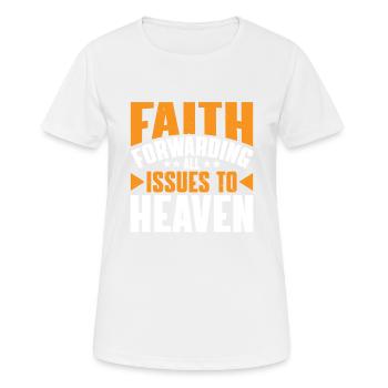 La foi transmet tous les problèmes au ciel 7 - T-shirt respirant Femme - blanc - Devant - AI Model Female 172 dark (172cm)