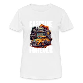 Gasoline Forever 10 - Women's Breathable T-Shirt - white - Front - AI Model Female 172 dark (172cm)