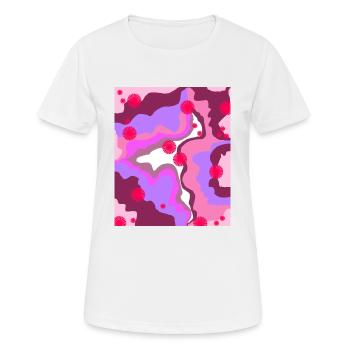 Retro-Druck - Frauen T-Shirt atmungsaktiv - Weiß - Vorne - AI Model Female 172 dark (172cm)