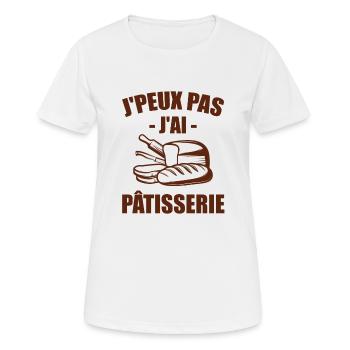Pâtisserie, Pâtissier, Meilleur Pâtissier - T-shirt respirant Femme - blanc - Devant - AI Model Female 172 dark (172cm)