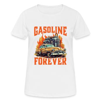 Gasoline Forever 9 - Women's Breathable T-Shirt - white - Front - AI Model Female 172 dark (172cm)