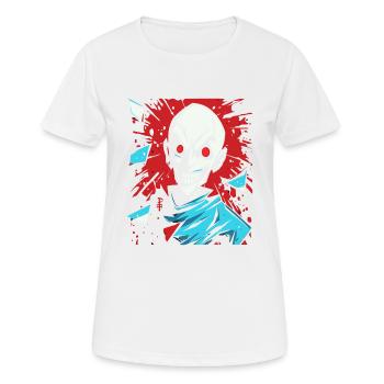 Sourire Méchant Dessin Animé Nosferatu Vampire - T-shirt respirant Femme - blanc - Devant - AI Model Female 172 dark (172cm)