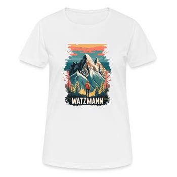 Watzmann Randonnée - Berchtesgaden, Alpes, Bavière - T-shirt respirant Femme - blanc - Devant - AI Model Female 172 dark (172cm)