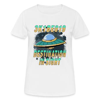 UFO DESTINATION IN SIGHT - Women's Breathable T-Shirt - white - Front - AI Model Female 172 dark (172cm)