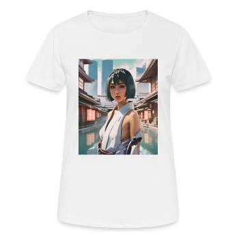 Japan - Frauen T-Shirt atmungsaktiv - Weiß - Vorne - AI Model Female 172 dark (172cm)