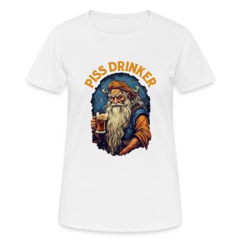 Piss Drinker 39 - Frauen T-Shirt atmungsaktiv - Weiß - Vorne - AI Model Female 172 dark (172cm)